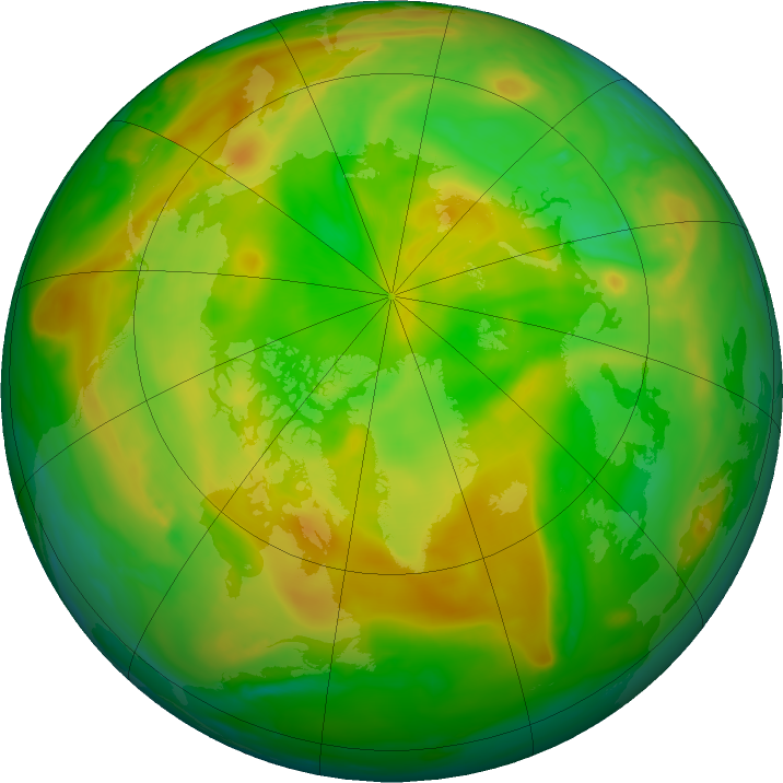 Arctic ozone map for 24 June 2024